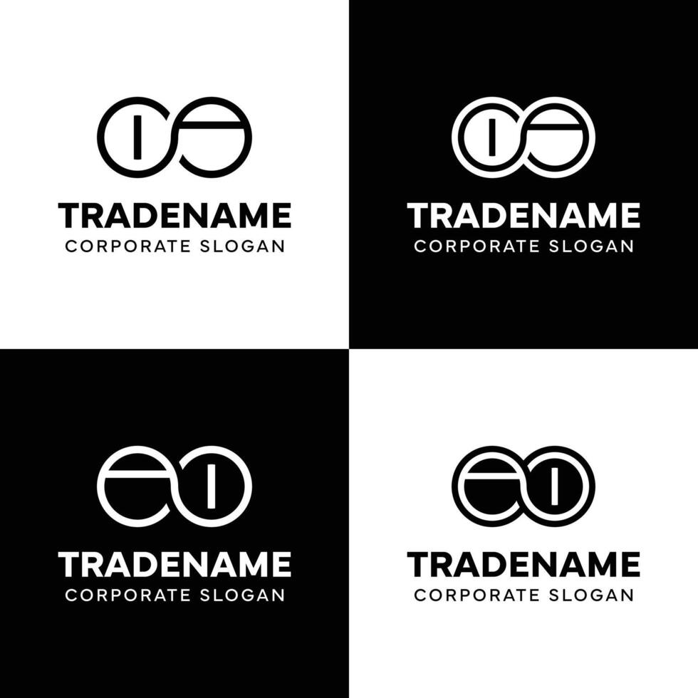 Letters OI and IO Infinity Logo, suitable for business with IO or OI related to Eternity vector