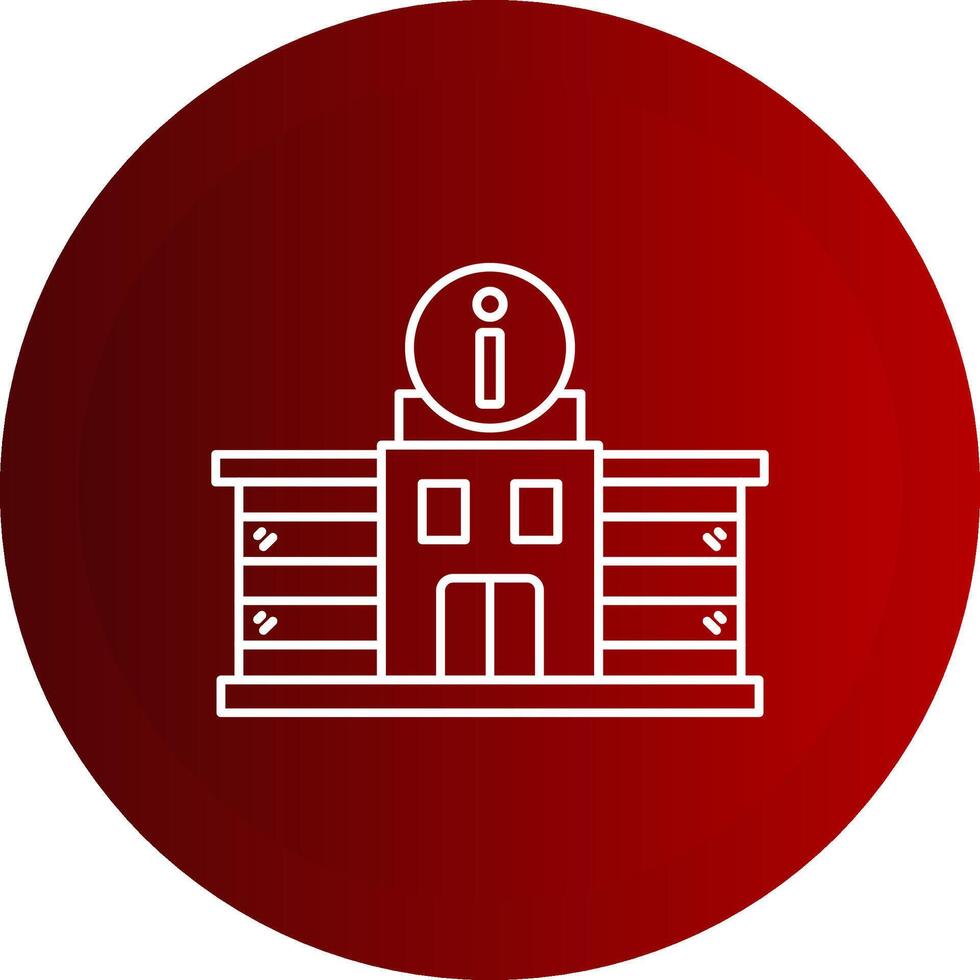 Information Center Line Button Icon vector