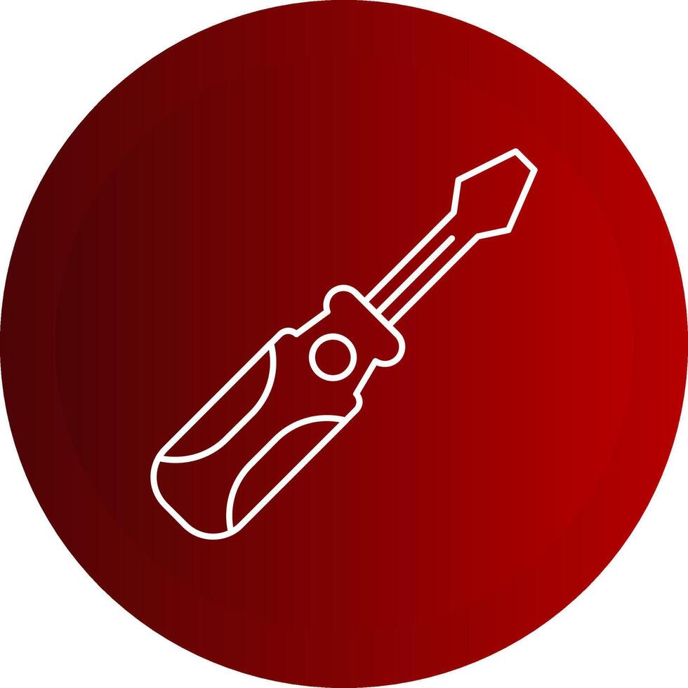 Screwdrive Line Button Icon vector