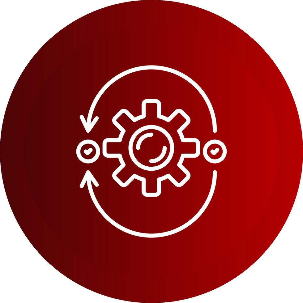 Agile Line Button Icon vector