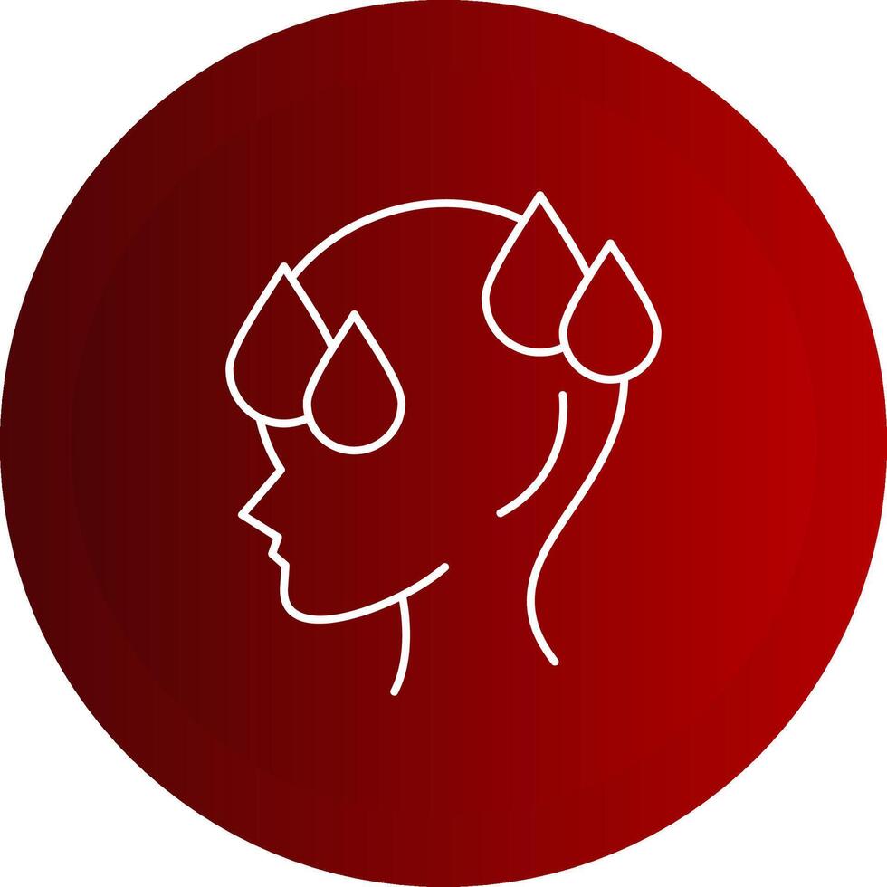Sweating Line Button Icon vector
