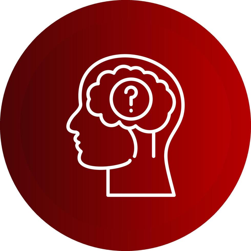 Alzheimer Line Button Icon vector
