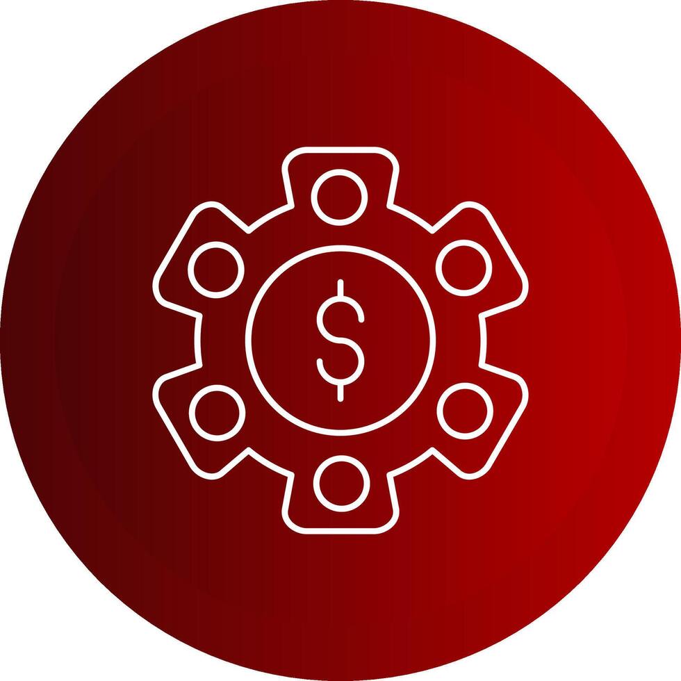 Asset Management Line Button Icon vector
