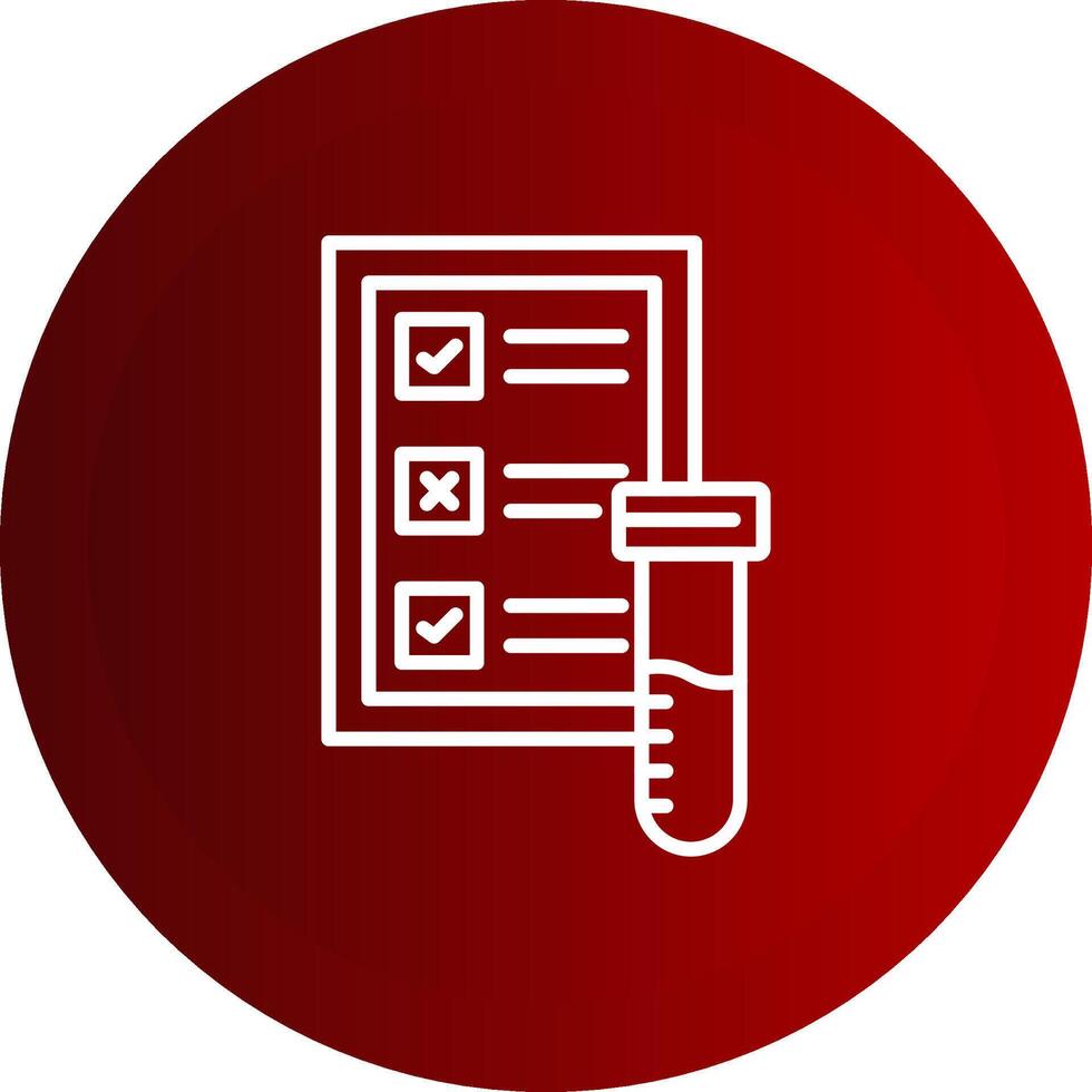 Blood Test Line Button Icon vector