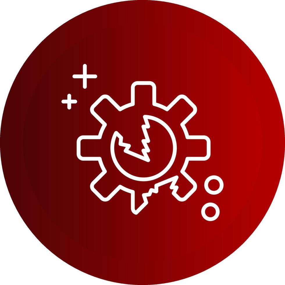 Disruption Line Button Icon vector