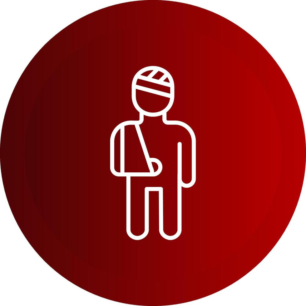 Injury Line Button Icon vector