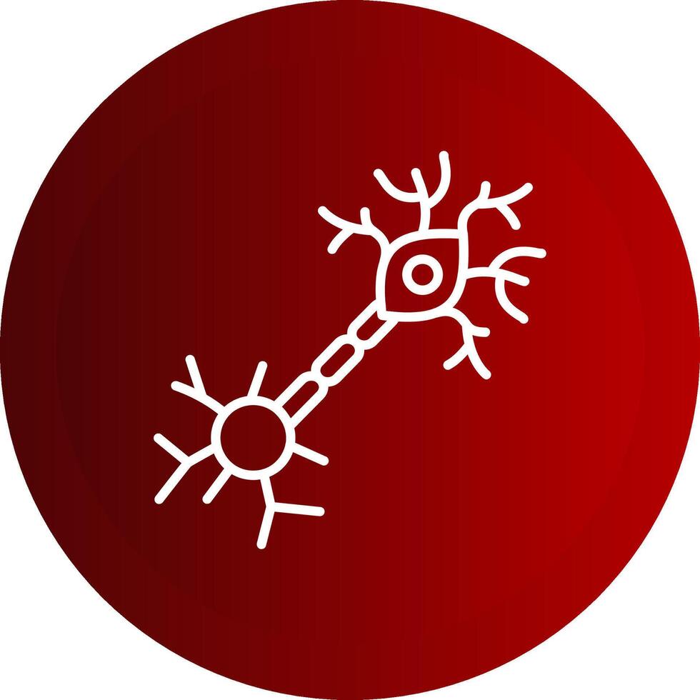 Multipolar Neuron Line Button Icon vector