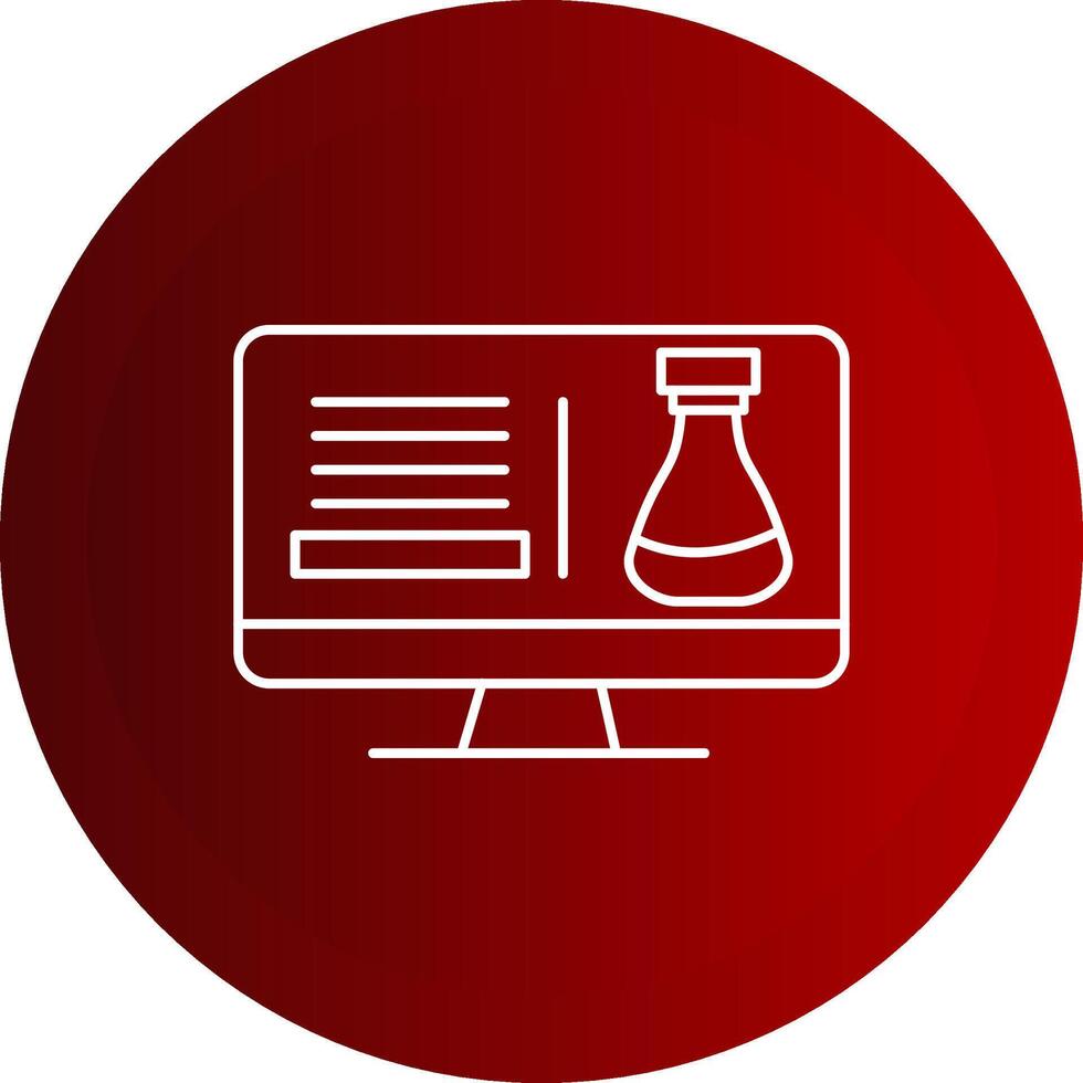 Science Class Line Button Icon vector