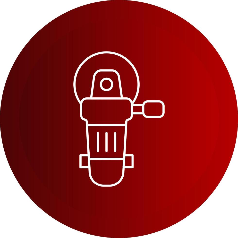 Angle Grinder Line Button Icon vector