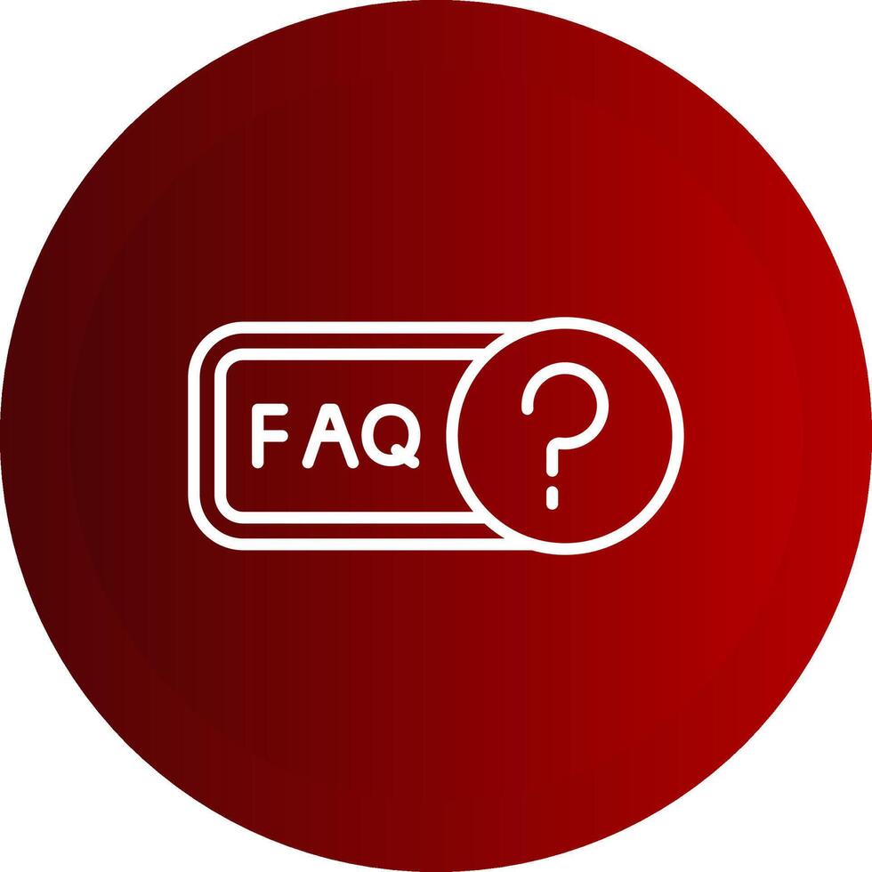Faq Line Button Icon vector