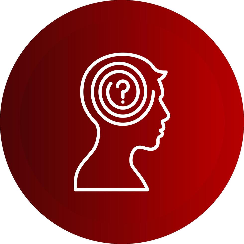 Confusion Line Button Icon vector