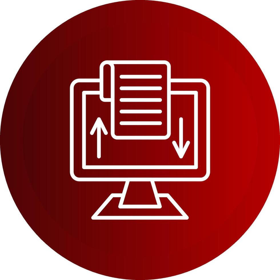 Digitalization Line Button Icon vector