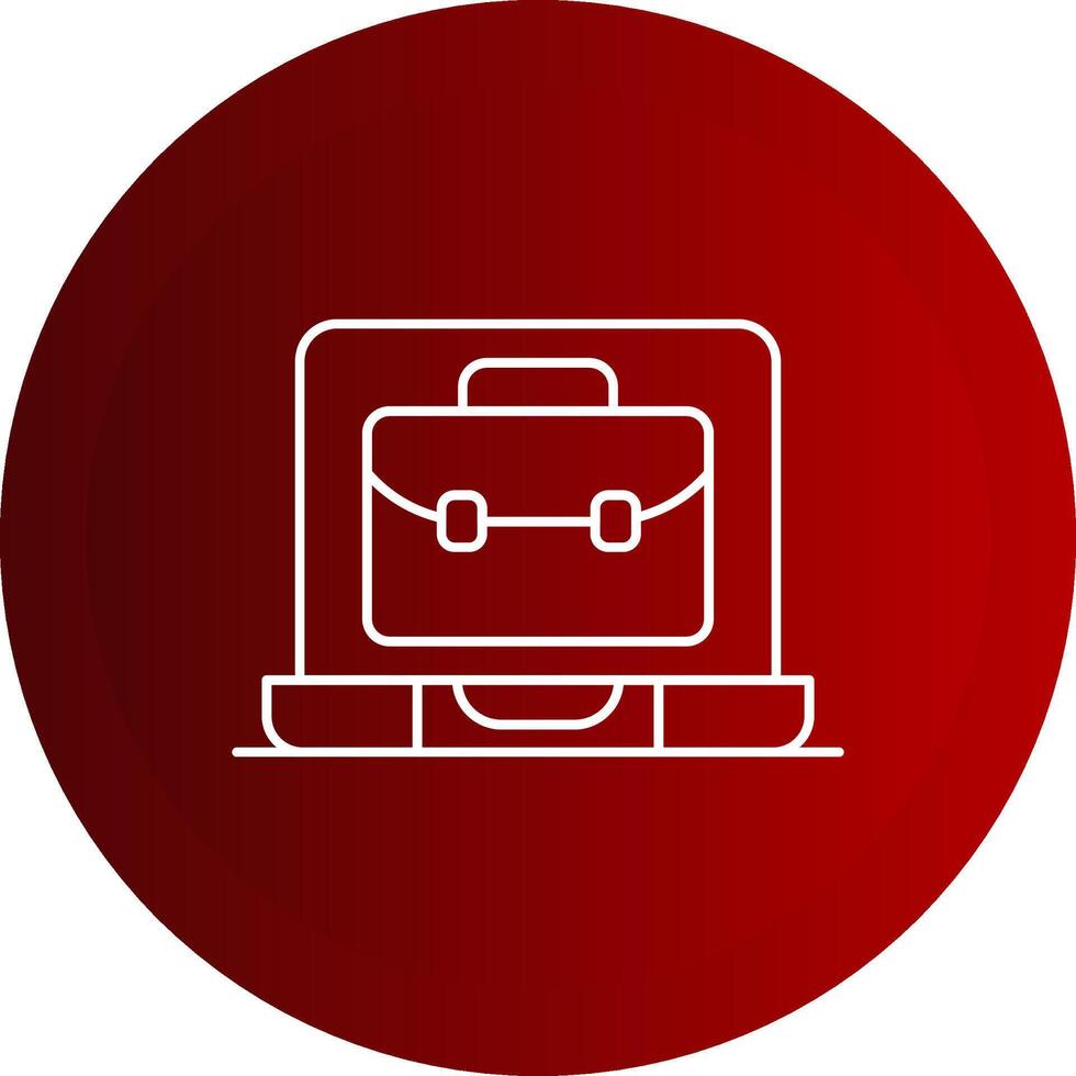 OnLine Button Portfolio Line Button Icon vector