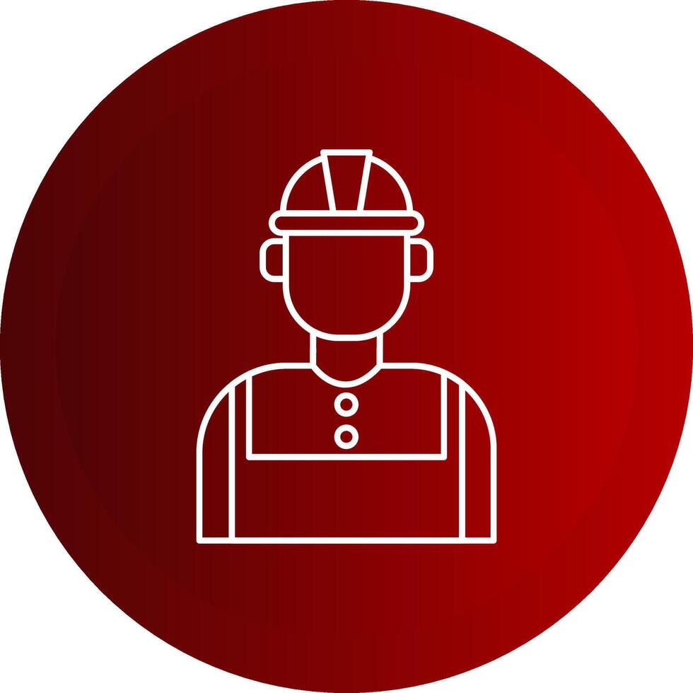 Technician Line Button Icon vector