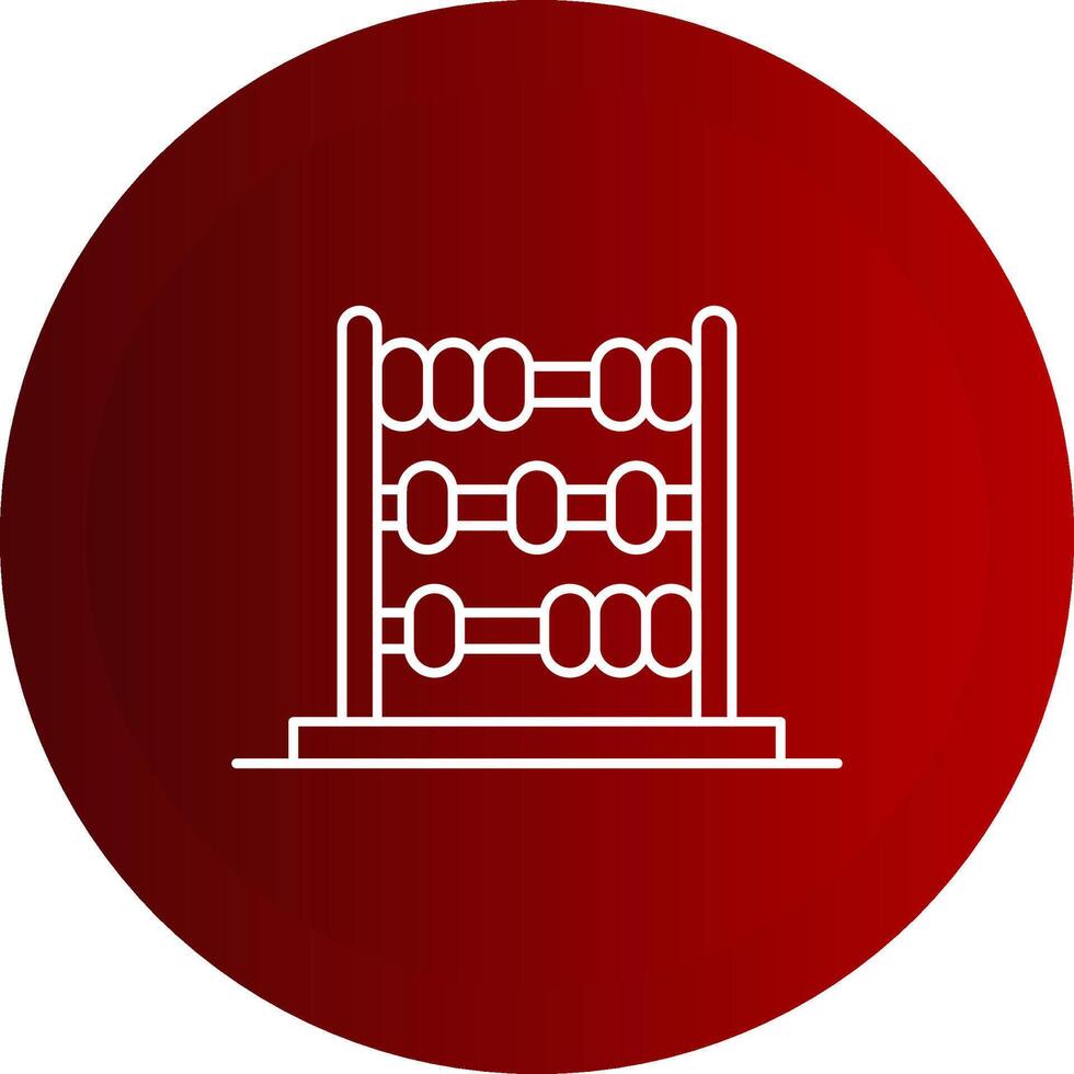 Abacus Line Button Icon vector