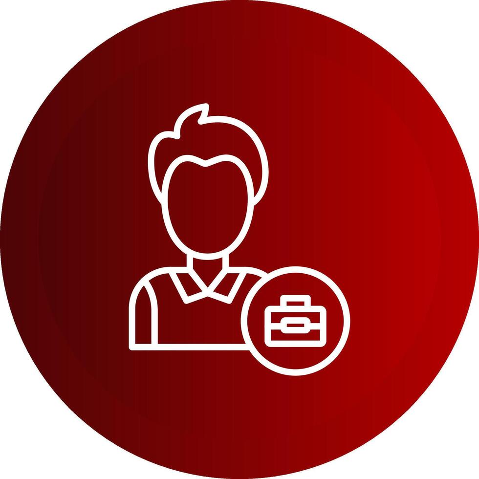 Employment Line Button Icon vector