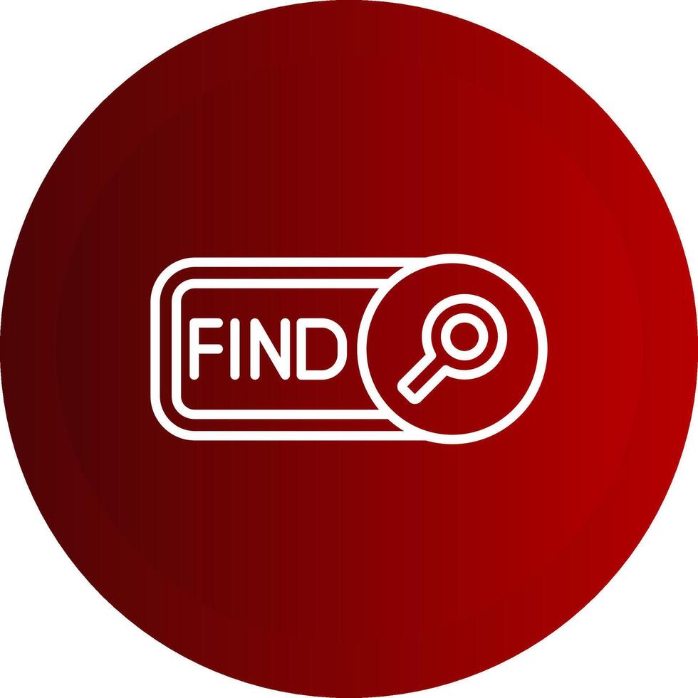 Find Line Button Icon vector