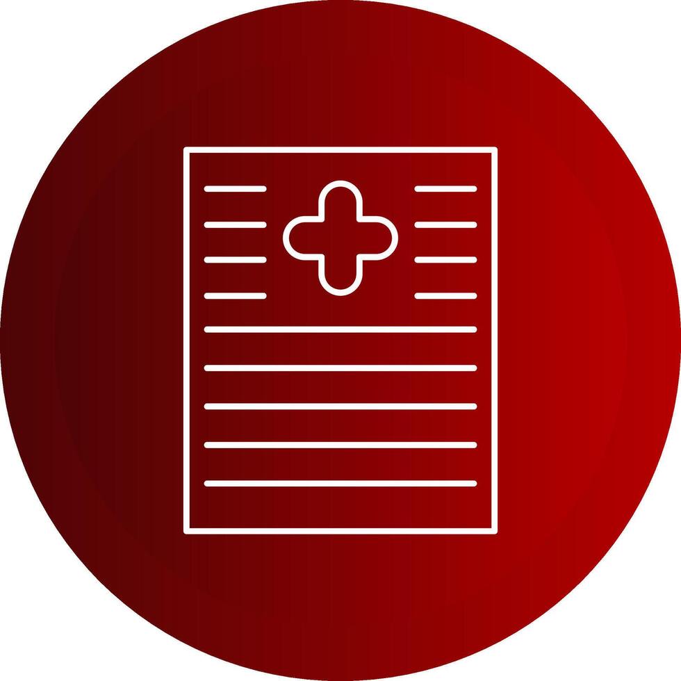 Medical Report Line Button Icon vector