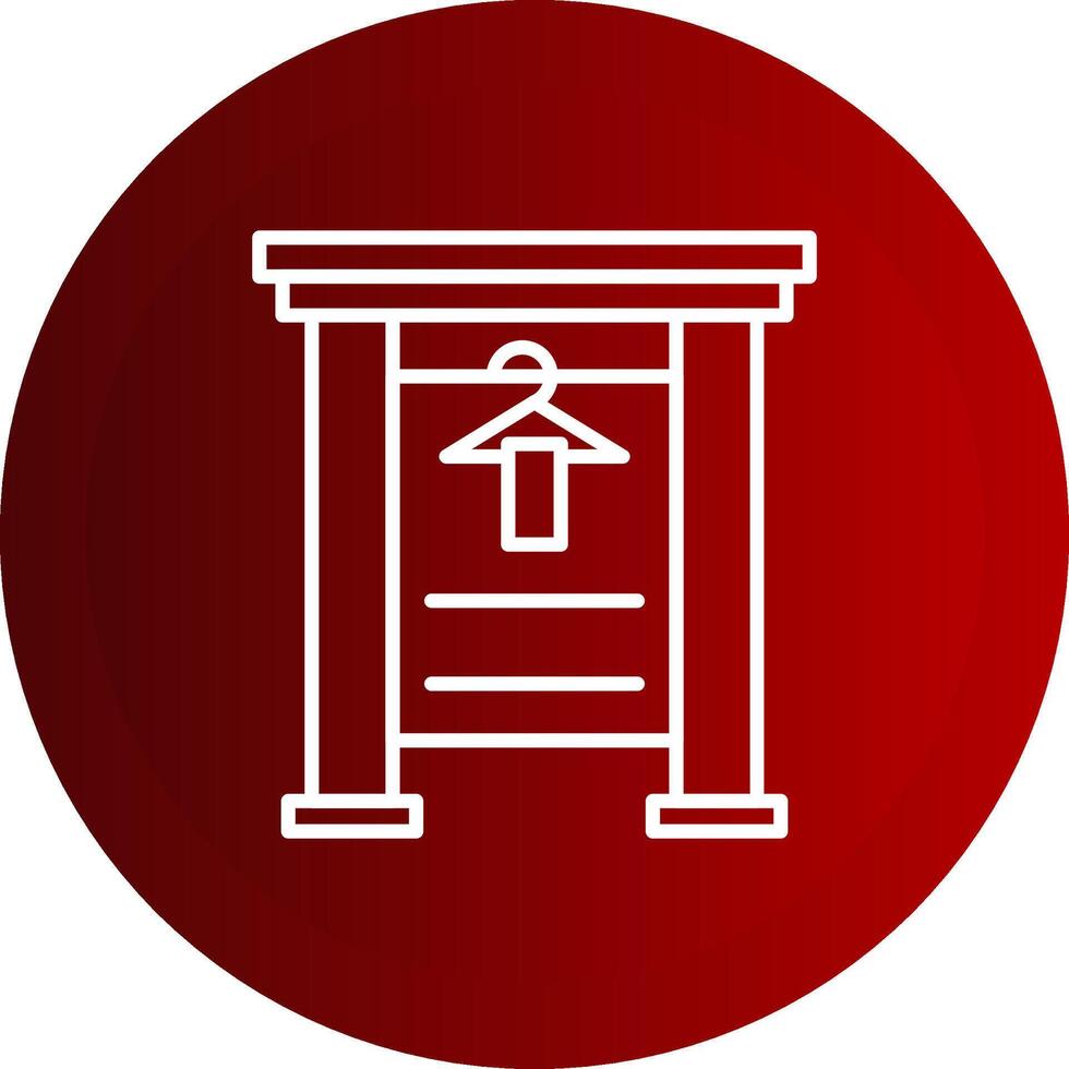 Changing Room Line Button Icon vector