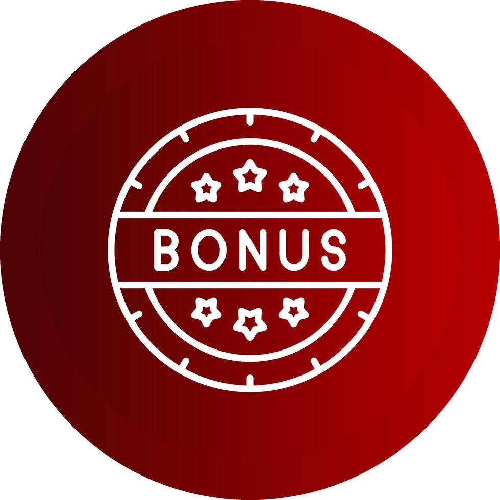 Bonus Line Button Icon vector