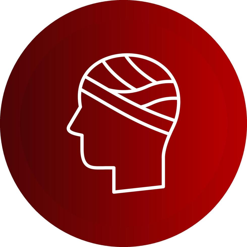 Head Line Button Icon vector
