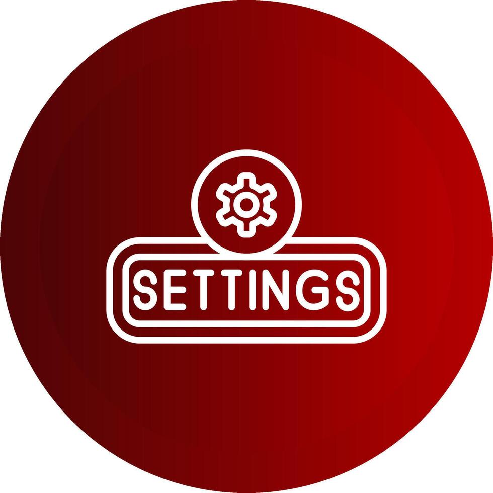 Setting Line Button Icon vector