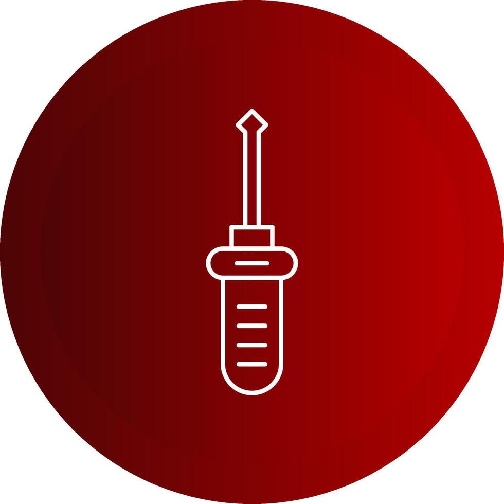 Screwdriver Line Button Icon vector