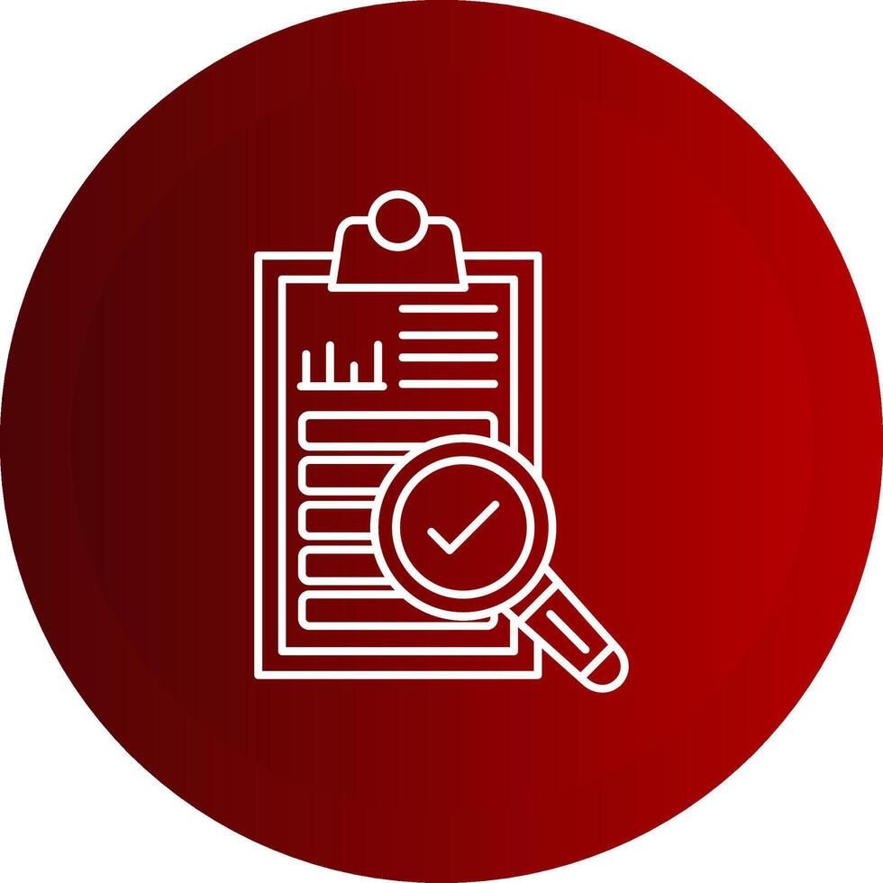 Auditing Line Button Icon vector