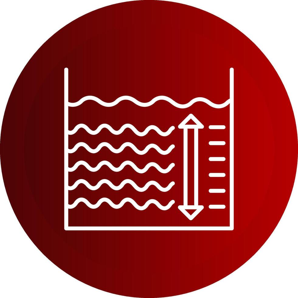 Depth Line Button Icon vector
