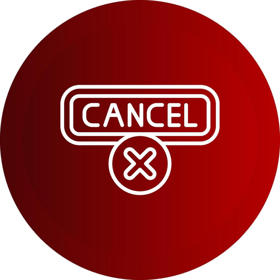 Cancel Line Button Icon vector