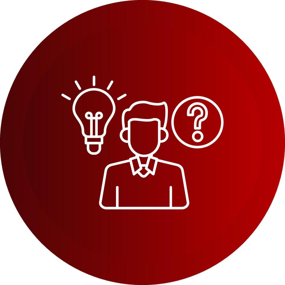 Curiosity Line Button Icon vector