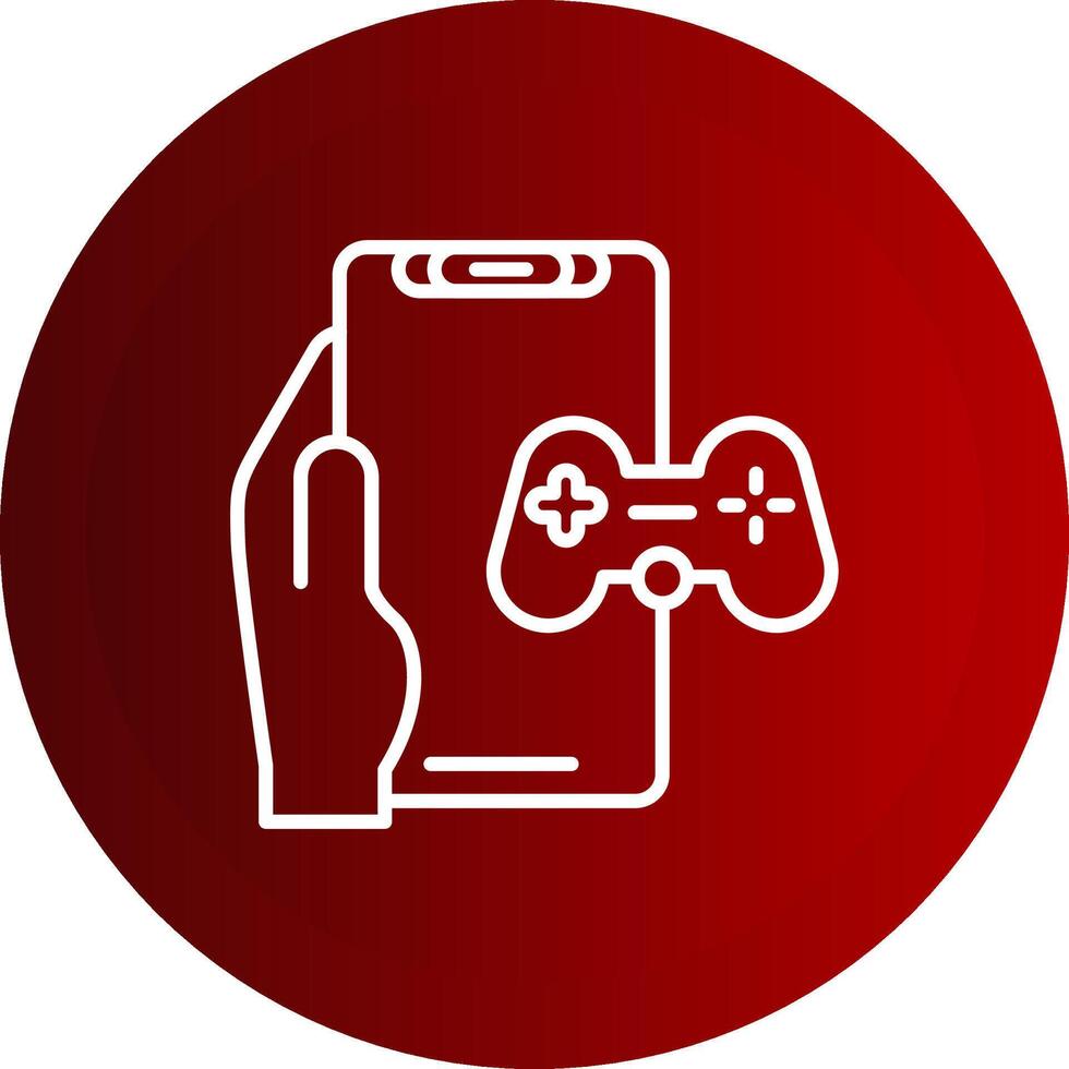 Gaming Line Button Icon vector