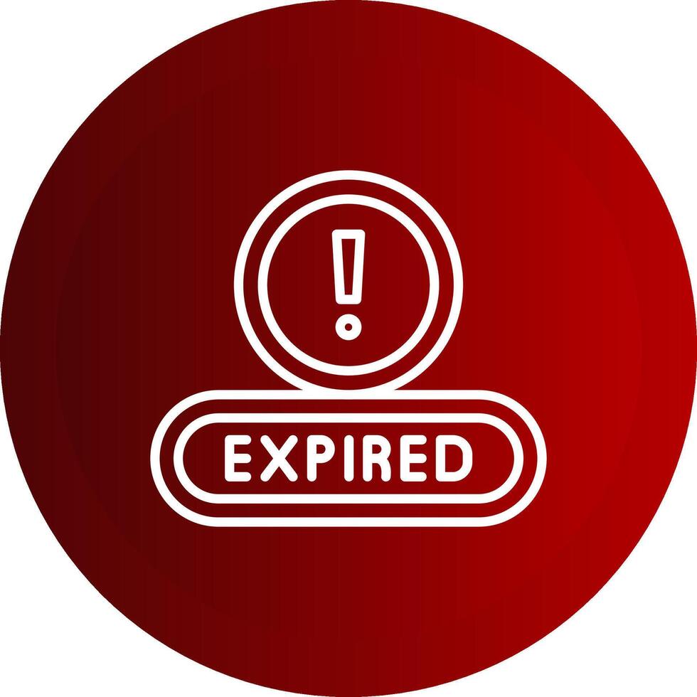 Expired Line Button Icon vector