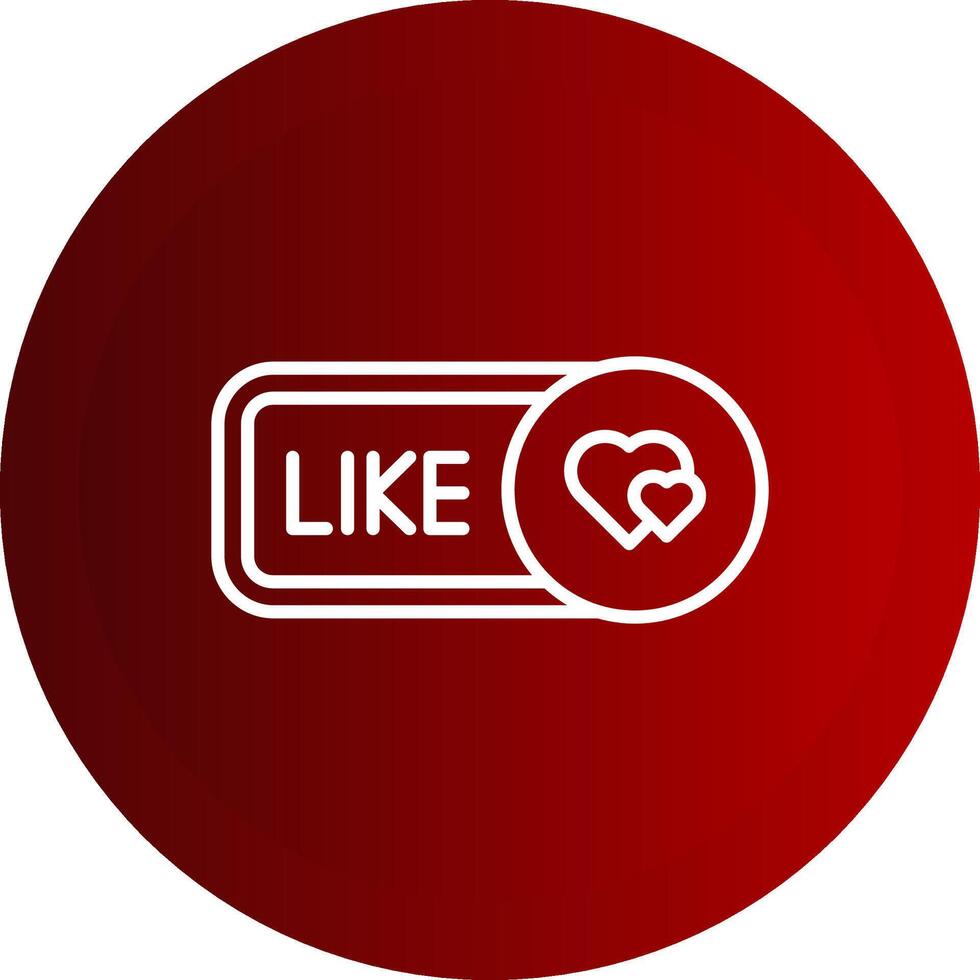 Like Line Button Icon vector