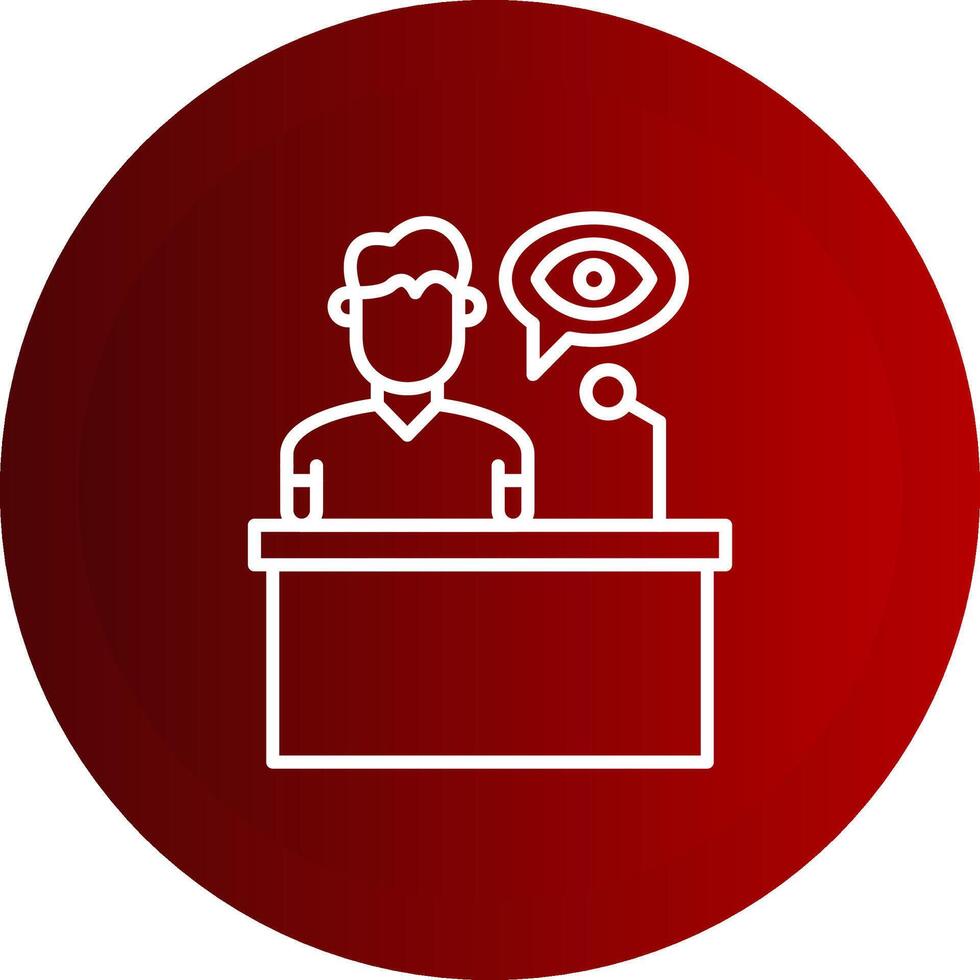 Speech Line Button Icon vector