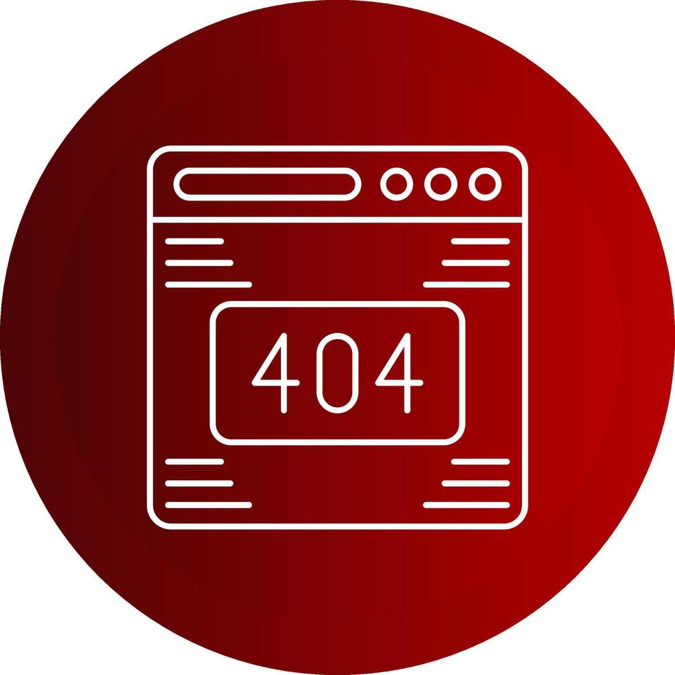 404 Error Line Button Icon vector