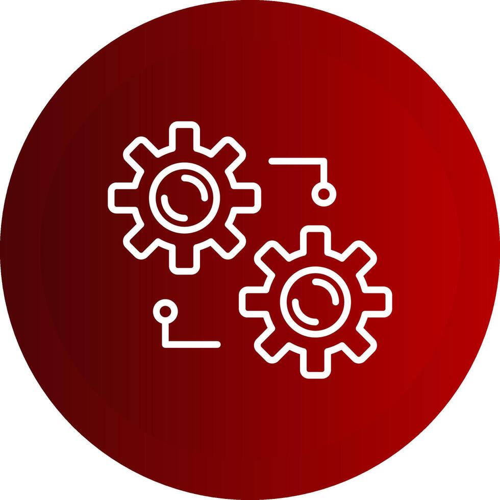 Integration Line Button Icon vector