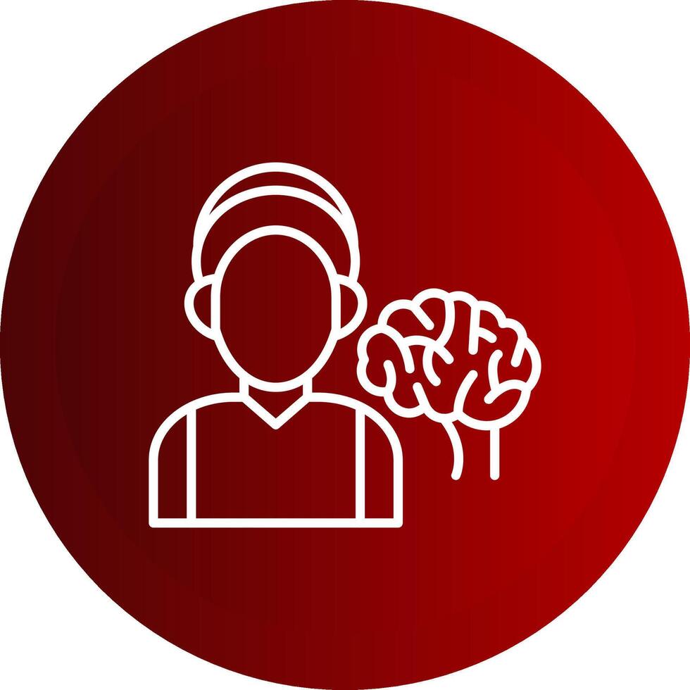 Neurologist Line Button Icon vector