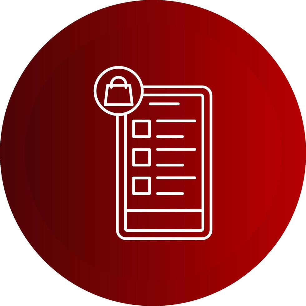 OnLine Button Shopping Wishlist Line Button Icon vector