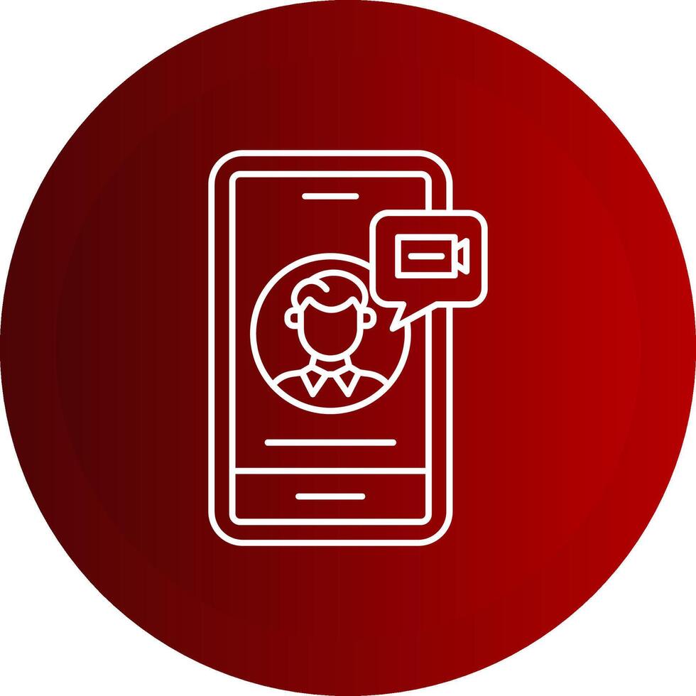 Conference Line Button Icon vector