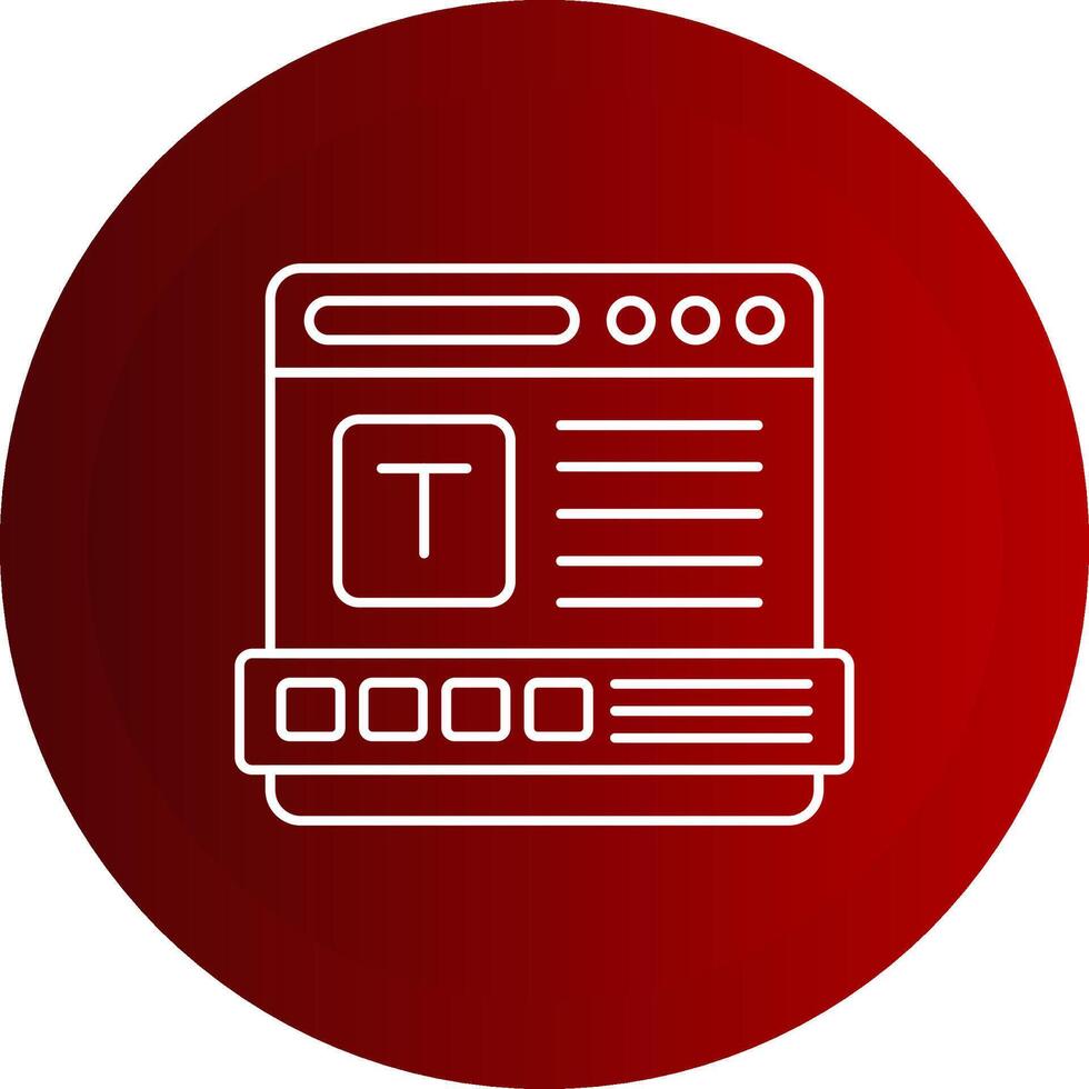 Footer Line Button Icon vector