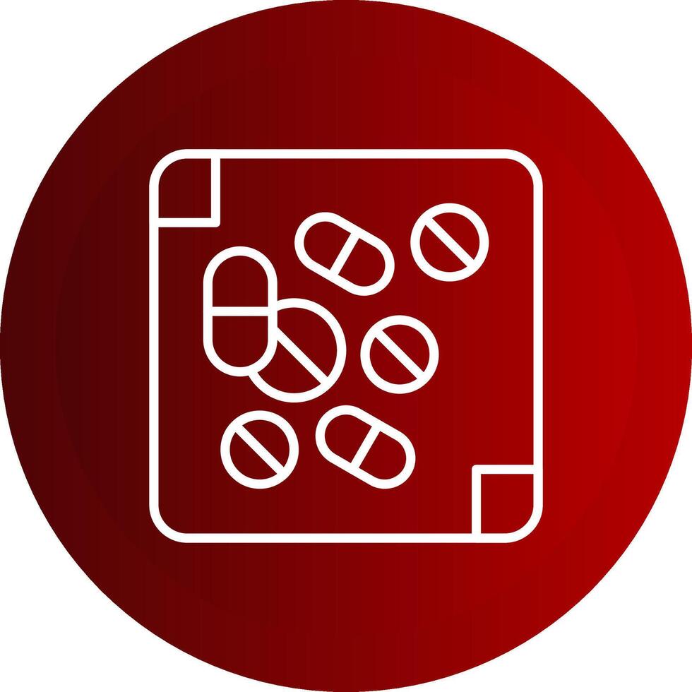 Medicine Line Button Icon vector