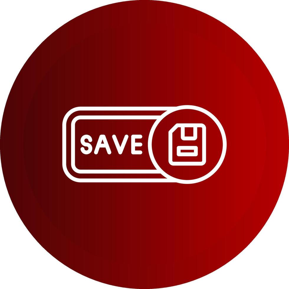 Save Line Button Icon vector
