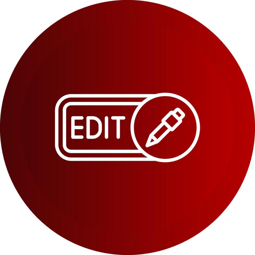 Edit Line Button Icon vector