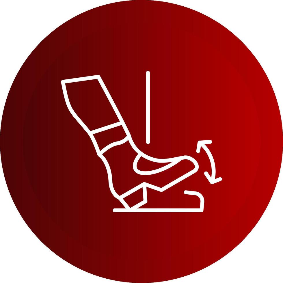 Toe Drop Line Button Icon vector