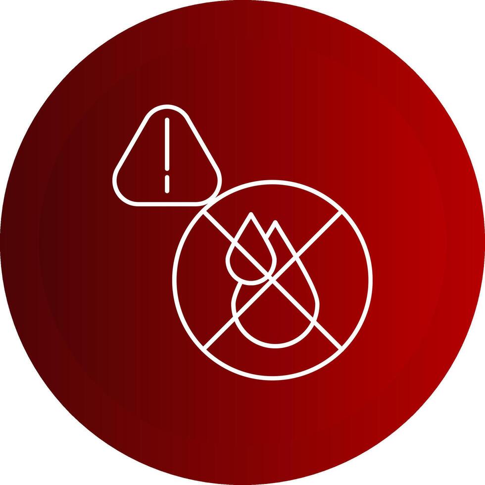 No Clean Water Line Button Icon vector