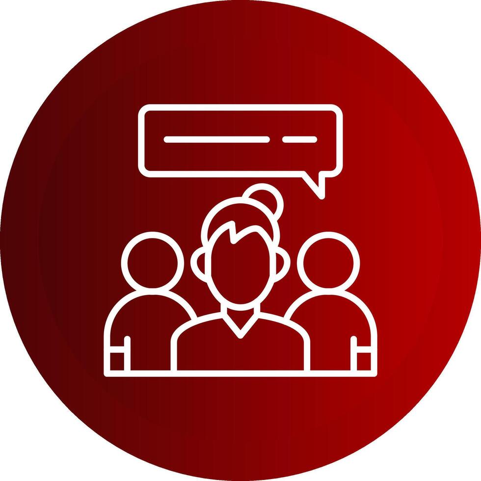 Mentor Line Button Icon vector
