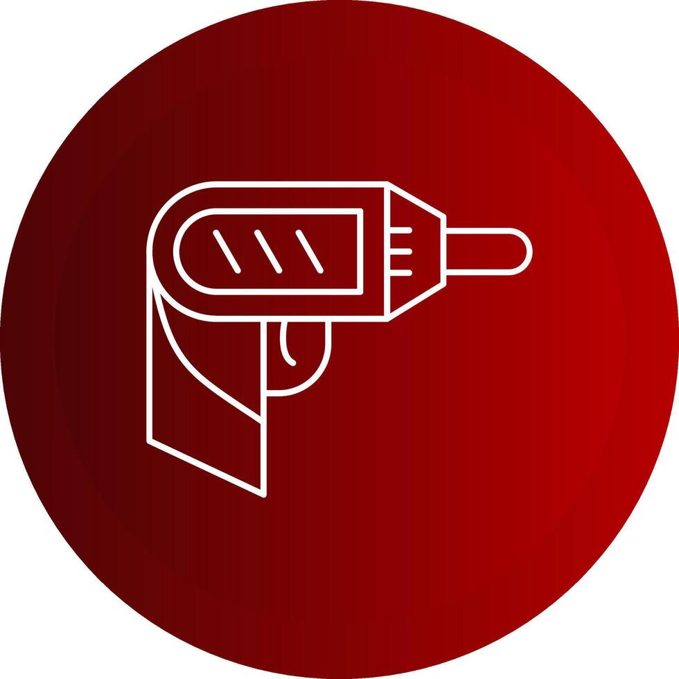 Screwdriver Line Button Icon vector