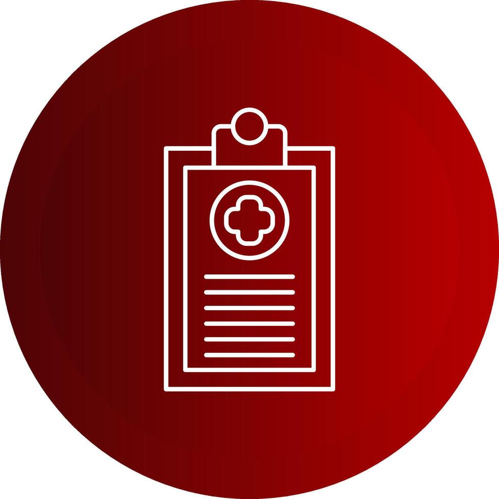 Medical Report Line Button Icon vector