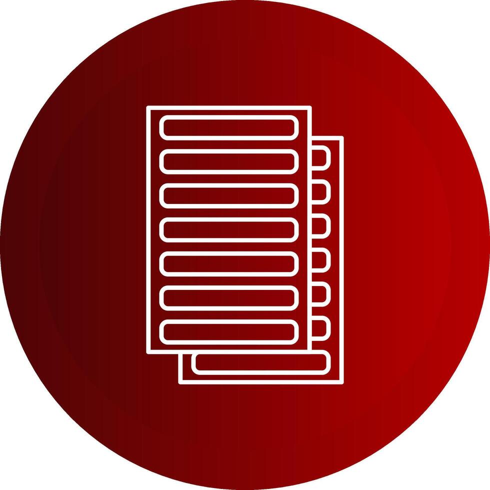 Daily Ledger Line Button Icon vector